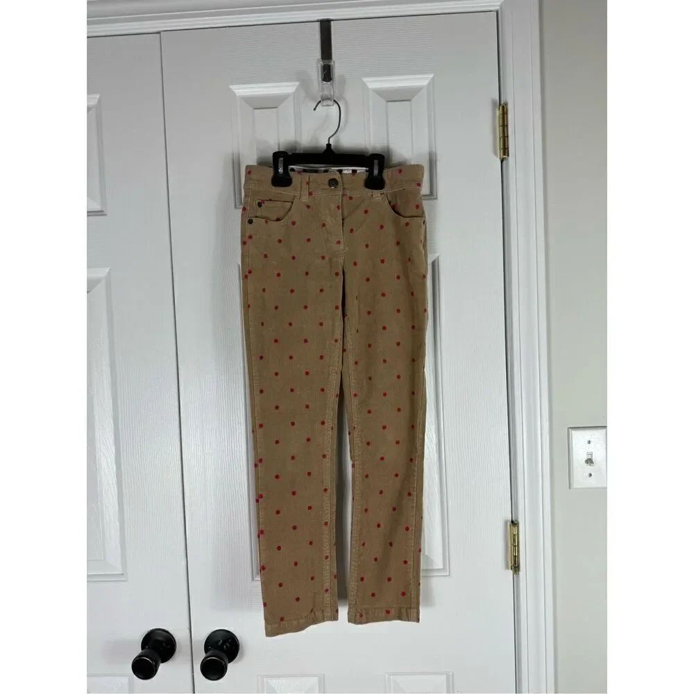 Mini Boden Brown Dot Girls Cord Pants Size 10y